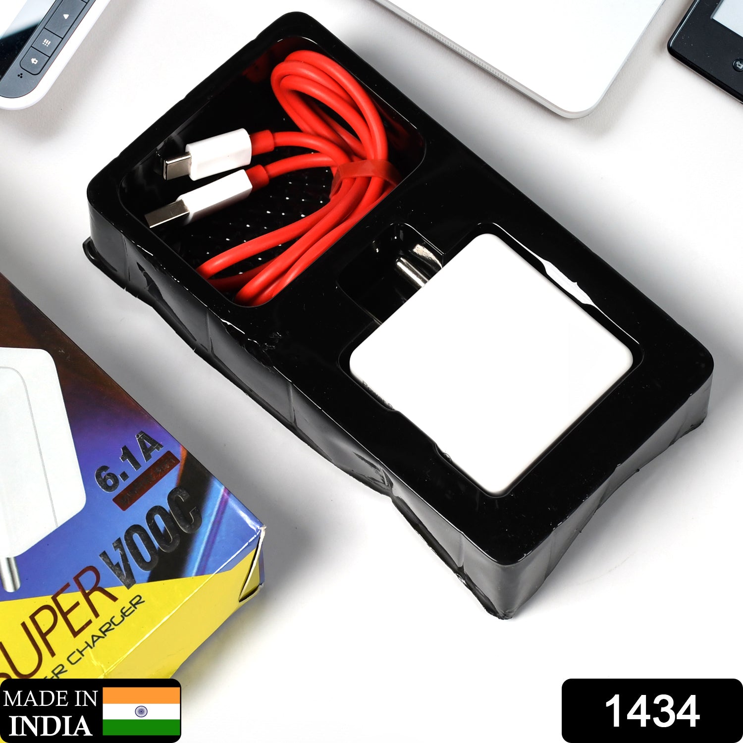 1434 Super Fast Charger With Cable for All iPhone, Android, Smart Phones, Tablets. DeoDap 1434 Super Fast Charger With Cable for All iPhone, Android, Smart Phones, Tablets. DeoDap